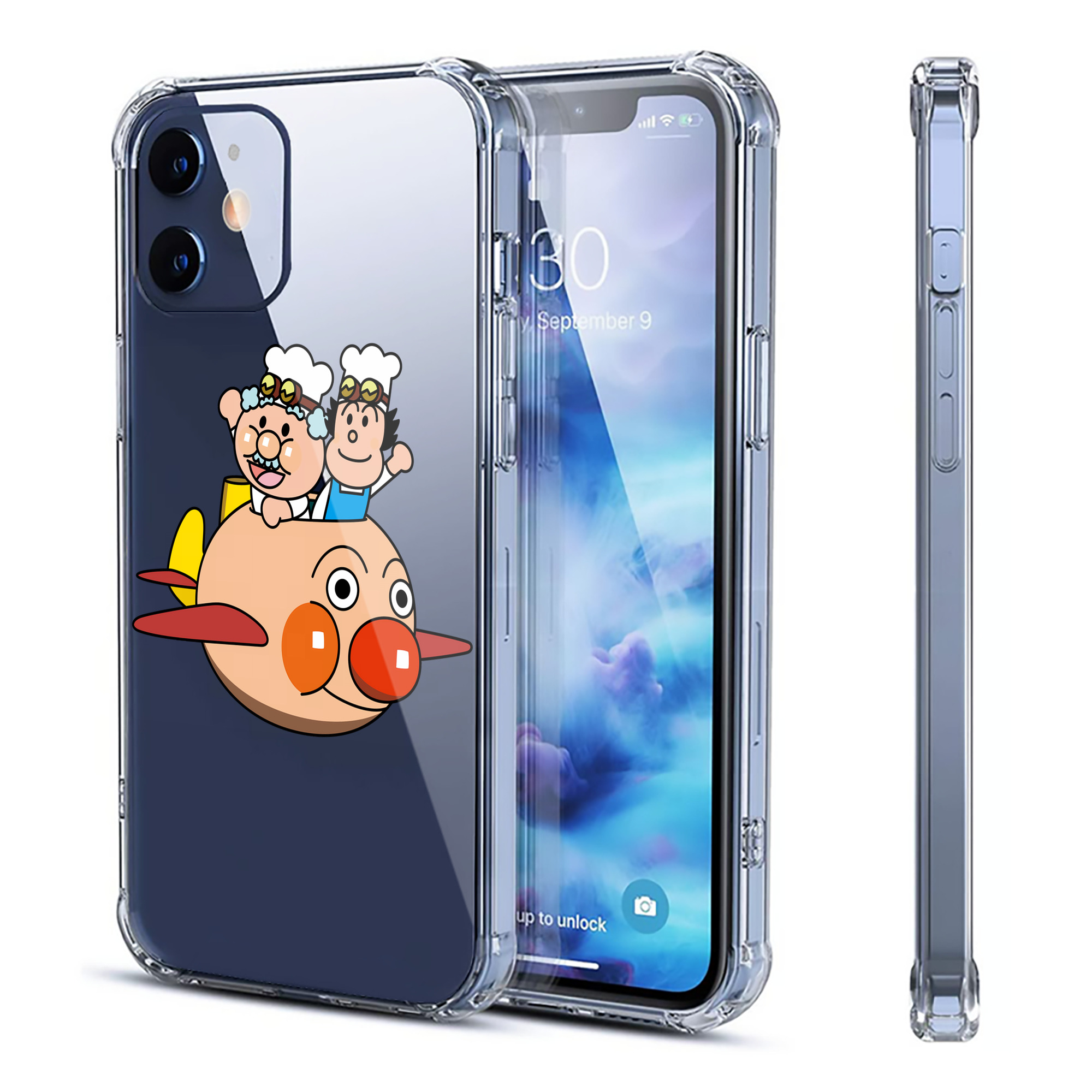 （画像用） アンパンマン Anpanman 【iPhone 12シリーズ対応】透明スマホケース（クリアソフトケース）